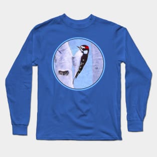 Downy Woodpecker Long Sleeve T-Shirt